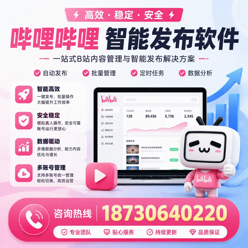 哔哩哔哩智能发布软件适用场景分析：在 庆阳 的最佳实践