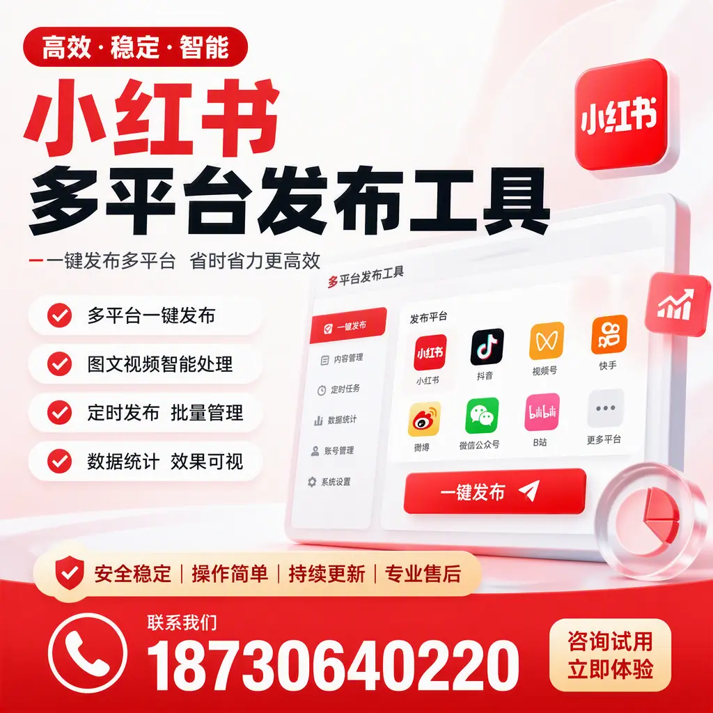 小红书多平台发布工具在 庆阳 的应用与优势解析