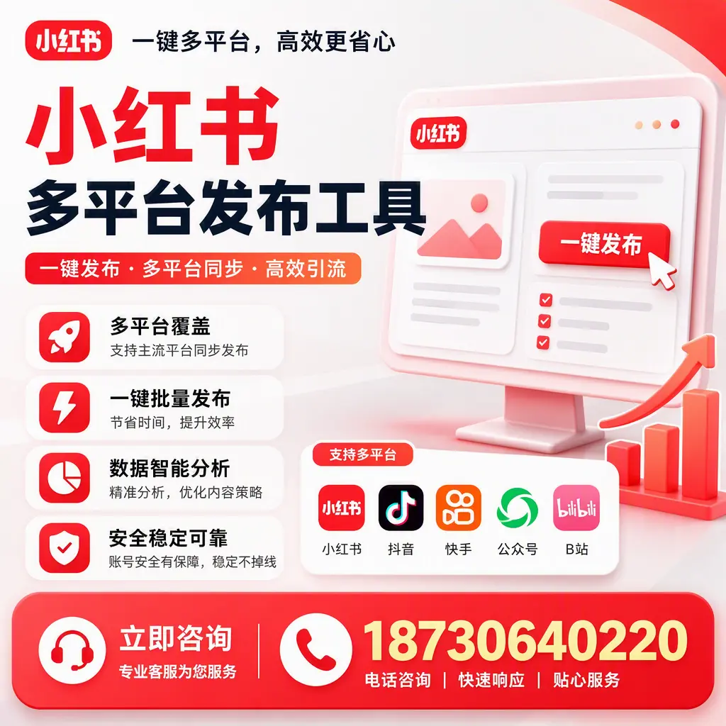 小红书多平台发布工具在 庆阳 的应用与优势解析